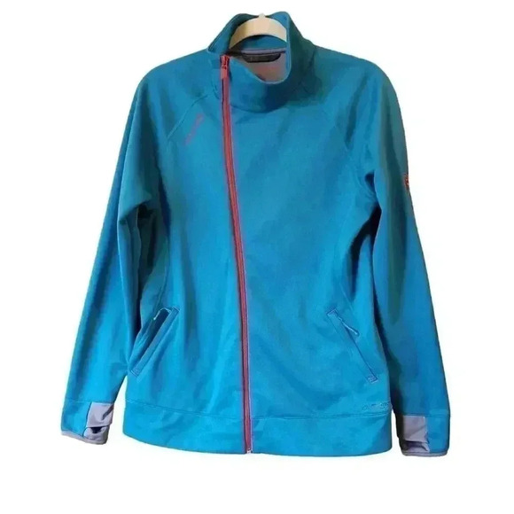 MAMMUT Womens Get Away Polartec Thermal Pro Pacific Melange  Jacket Size XL - Picture 1 of 13